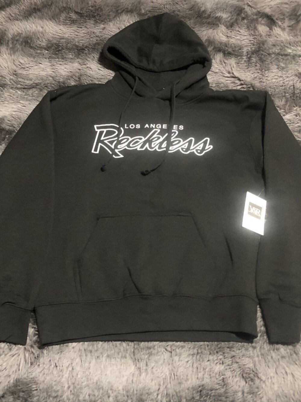 Young And Reckless Los Angeles Script Graphic Hoodie Sweatshirt Size Medium